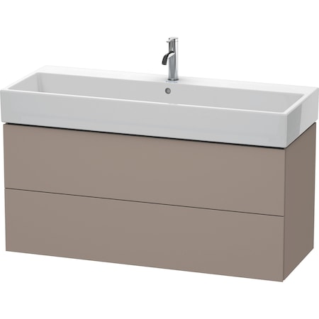 Duravit L-Cube Two Drawer Wall-Mount Vanity Unit Walnut Brushed LC627706969